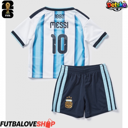 Dres Argentína Lionel Messi #10 Domáci pre deti MS 2026 Krátky Rukáv (+ trenírky)